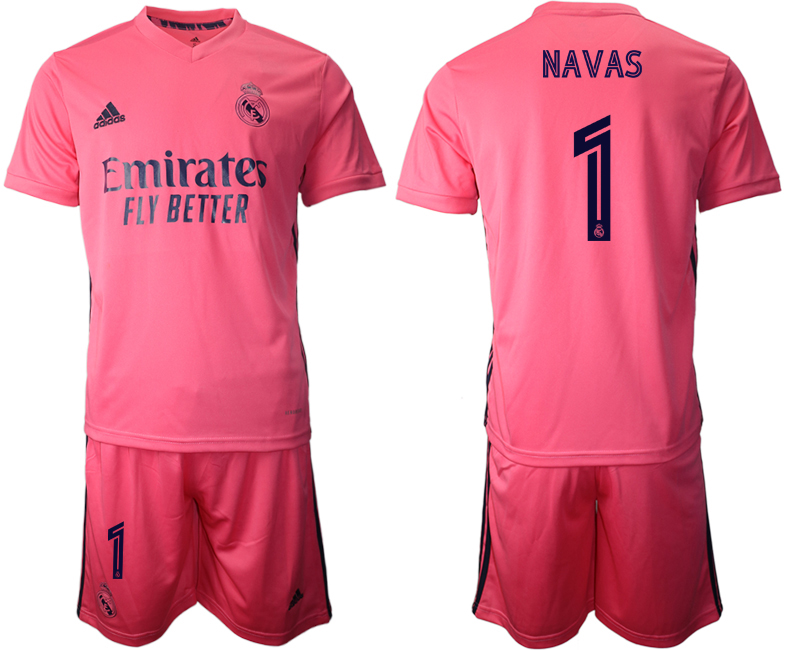 Men 2020-2021 club Real Madrid away #1 pink Soccer Jerseys2